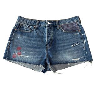 Old Navy Shorts O.G.‎ High Rise Denim Jean Firework Cut-Off Distressed sz 12
